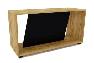 Minimalistyczny stolik kawowy dąb craft + czarny - Allon 3X