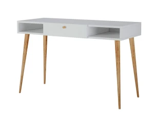 Białe skandynawskie biurko z szufladą - Esto 3X