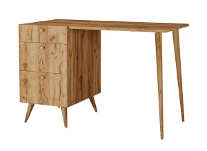 Skandynawskie biurko z szufladami dąb craft - Esto 4X