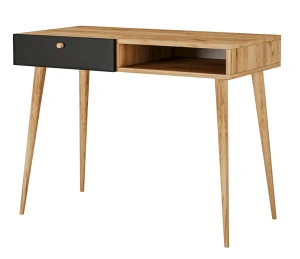 Biurko z nóżkami typu skandi dąb craft + czarny - Esto 5X