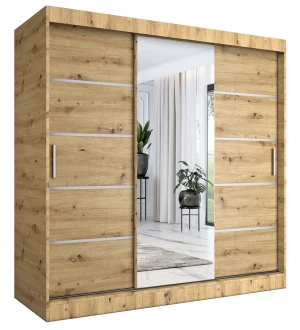 Szafa przesuwna 200 cm dąb artisan - Marmos 6X