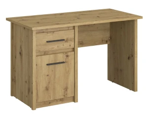 Biurko z szufladą i zamykaną szafką kontenerkiem dąb artisan - Toreso 6X
