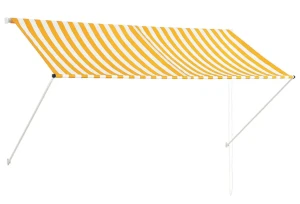 Markiza balkonowa żółto-białe pasy - Idelon