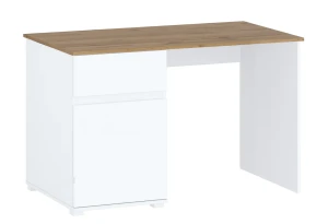 Białe skandynawskie biurko z szafką - Drabinka 15X