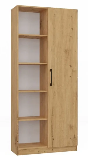 Wysoki regał z półkami dąb artisan - Nodino