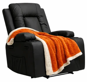 Czarny fotel masujący - Bergos 3X