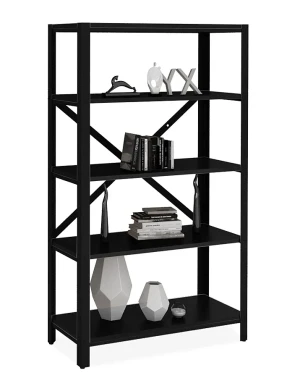 Czarny industrialny regał metalowy - Alwaro 3X