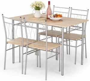 Stół z krzesłami dąb sonoma - Palletis