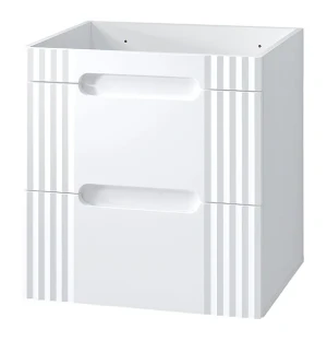 Biała szafka pod umywalkę nablatową 60 cm - Ralfo 4X