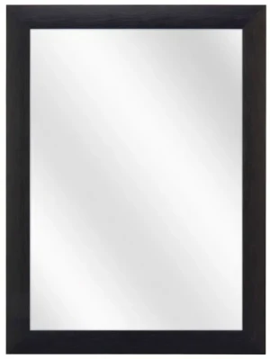 Czarne prostokątne lustro aluminiowe - Alunis 9 rozmiarów