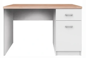 Białe młodzieżowe biurko pod komputer - Riza 3X