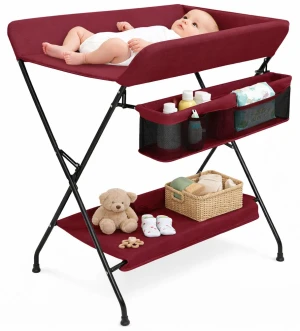 Czerwony rozkładany przewijak dla dzieci - Meliva