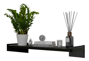 Czarna metalowa półka ścienna - Mizu 4X