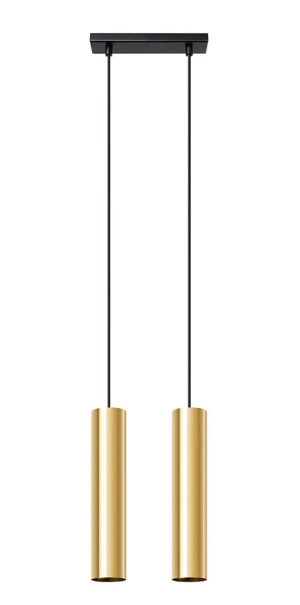 Złota podwójna lampa wisząca sople - A415-Grafo