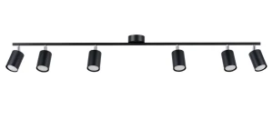 Czarny plafon z regulowanymi reflektorami - A393-Vavo