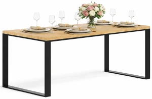 Nowoczesny stół z dębowym blatem 160x70 - Venuso