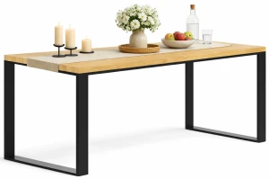 Prostokątny dębowy stół loftowy 160x80 - Venuso