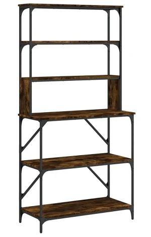 Nowoczesny regał z regulowanymi nóżkami przydymiony dąb - Sovana