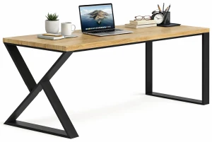 Industrialne biurko duże drewniane 150x70 - Xago