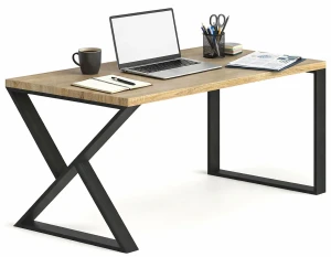 Duże dębowe biurko industrialne 170x70 - Xago