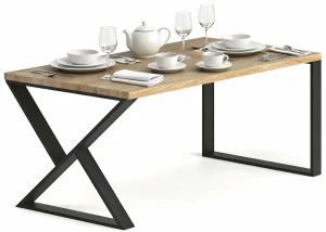 Nowoczesny stół z dębowym blatem 150x80 - Samson