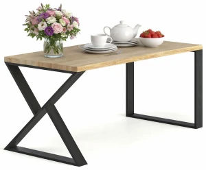 Prostokątny dębowy stół loftowy 160x70 - Samson