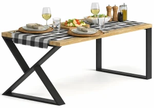 Drewniany prostokątny stół loft 170x80 - Samson