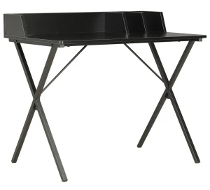 Czarne metalowe biurko z przegródkami - Tarioz