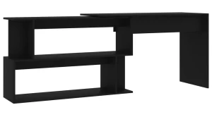 Czarne biurko z obrotową konstrukcją - Rakas