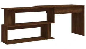 Biurko do nauki i pracy z obrotową konstrukcją brązowy dąb - Rakas