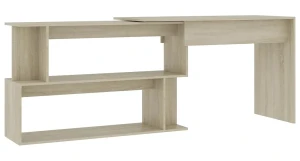 Nowoczesne biurko narożne dąb sonoma - Rakas