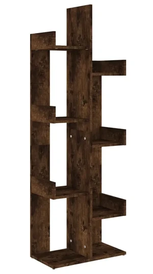 Otwarty regał minimalistyczny przydymiony dąb - Forner 3X