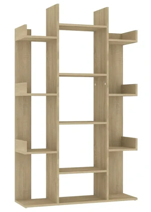 Nowoczesny regał z półkami dąb sonoma - Forner 4X