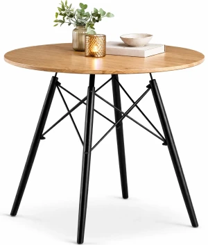 Okrągły skandynawski stół 80 cm dąb - Fivi 7X