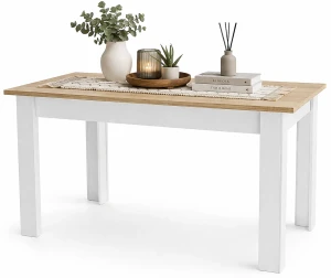 Nowoczesny stół dąb sonoma + biały - Nadeva 3X