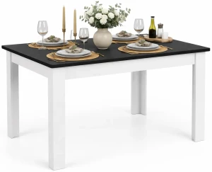 Nowoczesny elegancki stół czarny + biały - Nadeva 4X