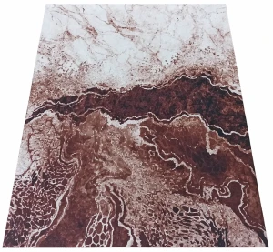 Nowoczesny brązowy dywan z krótkim włosiem - Arusta 5X