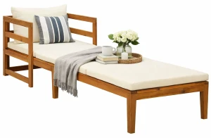 Leżak ogrodowy z drewna akacjowego - Honsa 4X