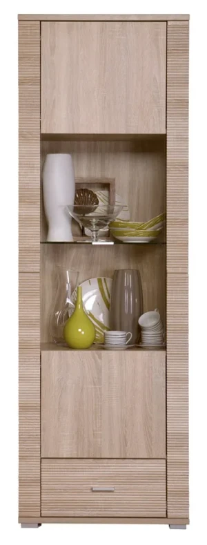 Wysoki regał z witryną - Donet 25X