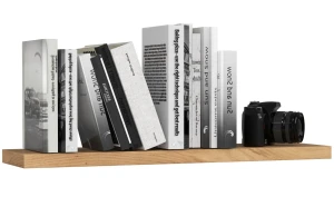 Półka na książki w klasycznym stylu dąb sonoma - Sevrox 4X 80 cm