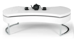 Rozkładana biała ława nowoczesna - Index