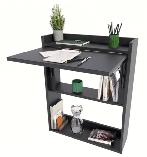 Czarne małe składane biurko pod laptopa - Coro