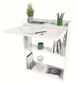 Białe małe składane biurko pod laptopa - Coro
