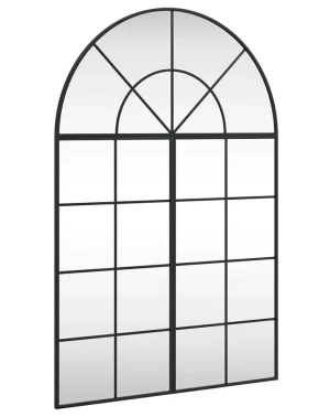 Lustro ścienne w czarnej ramie zakończone łukiem - Arhi 3X