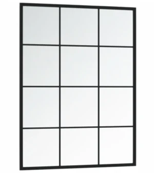 Ścienne lustro w czarnej metalowej ramie - Arhi 8X