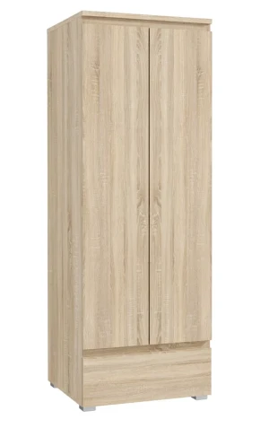 Szafa na nóżkach z szufladą i drążkiem dąb sonoma - Elsinor 8X