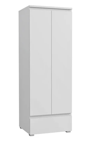 Klasyczna biała szafa z drążkiem i szufladą - Elsinor 8X