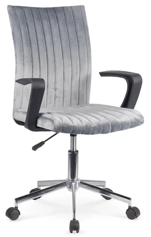 Popielaty fotel młodzieżowy do biurka - Rema