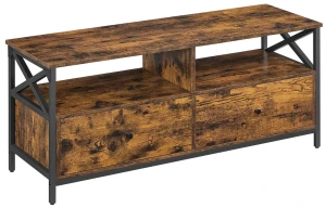 Loftowa szafka pod telewizor z 2 szufladami - Anton