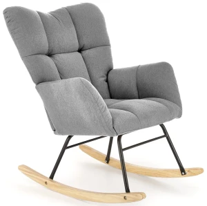 Popielaty skandynawski fotel bujany - Zofis